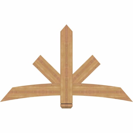 Ekena Millwork Alberta Smooth Timber Gable Bracket, Western Red Cedar, 60"W x 35"H x 1 1/2"D x 5 1/2"F, 14/12 Pitch GBW060X35X0206ALB00SWR